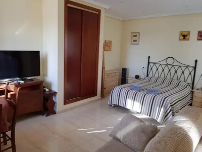 Cama o camas de una habitación en Vera Rental Torremar Natura