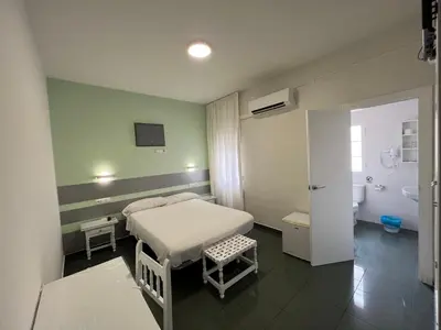 Cama o camas de una habitación en Hostal Venta Del Sol