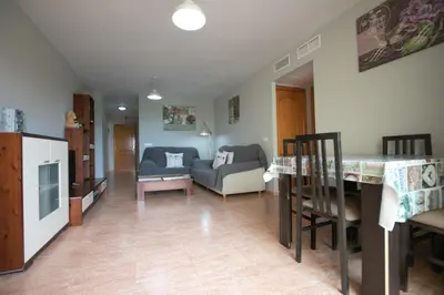 Zona de estar de Penthouse Apartment in Almerimar with underground parking Free WIFI