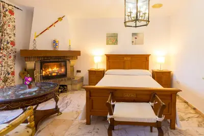 Zona de estar de Casa Glorieta en Villa de Nijar con piscina