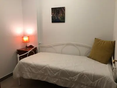 Cama o camas de una habitación en Casa Duende en Villa de Nijar con piscina