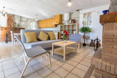 Zona de estar de Casita Cerrillo en Villa de Nijar con piscina