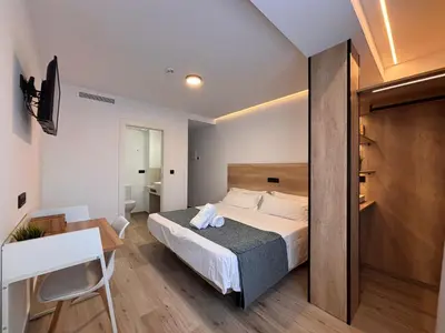 Cama o camas de una habitación en Hostal Hs Puerto Lumbreras