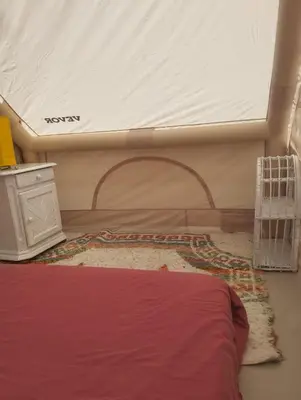 Cama o camas de una habitación en Camping Trevélez