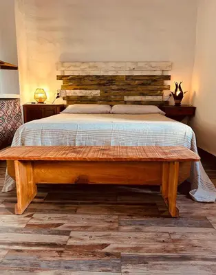 Cama o camas de una habitación en La Casona de la Luz