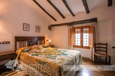 Cama o camas de una habitación en Apartamentos Rurales El Molino De Morillas