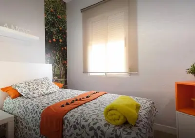 Cama o camas de una habitación en Apartamento Toreros Center Wifi