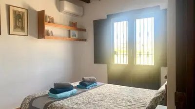 Cama o camas de una habitación en Private villa large pool elevated quiet secluded location, near Mojacar