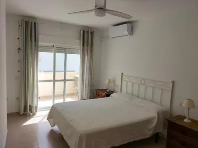 Cama o camas de una habitación en Comodidad en AGUAMARGA!