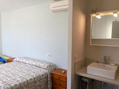Cama o camas de una habitación en El Ático de Carboneras