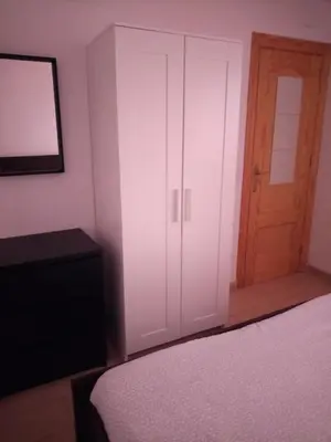 Cama o camas de una habitación en Primerísima línea de playa