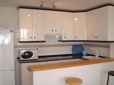Una cocina o zona de cocina en Primerísima línea de playa