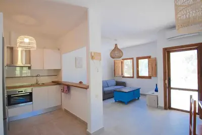 Una cocina o zona de cocina en La Sirena Azul de Rodalquilar