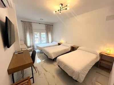 Cama o camas de una habitación en Hotel Sorbas