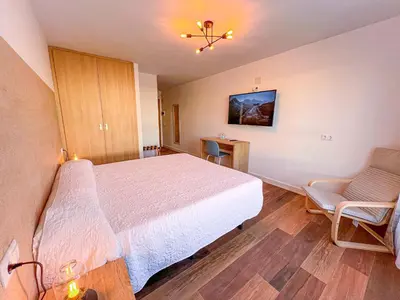 Cama o camas de una habitación en Hotel Sorbas