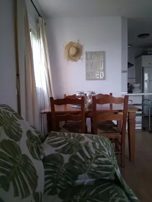 Cama o camas de una habitación en Primerísima línea de playa