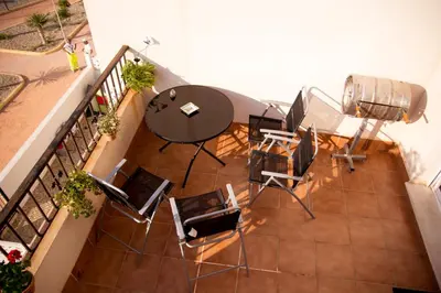 Un balcón o terraza de Apartamento Retamar