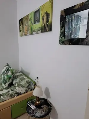 Cama o camas de una habitación en PRECIOSO ADOSADO a 100 METROS DEL MAR en VERA-PLAYA!