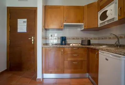 Una cocina o zona de cocina en Hotel-Apartamento Carolina y Vanessa