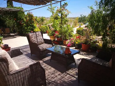 Jardín al aire libre en Casa Joya