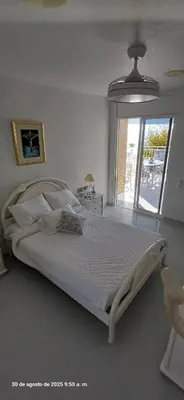 Cama o camas de una habitación en Residencial Aguilas Playa