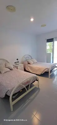Cama o camas de una habitación en Residencial Aguilas Playa