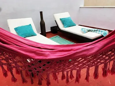 Cama o camas de una habitación en La Casa Viva. Alojamiento responsable y sostenible.