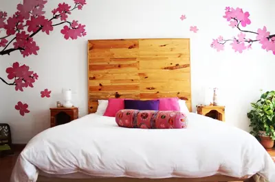 Cama o camas de una habitación en La Casa Viva. Alojamiento responsable y sostenible.