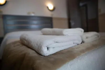 Cama o camas de una habitación en Pensión Juan Pedro
