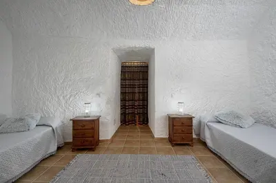 Cama o camas de una habitación en Cueva Solano