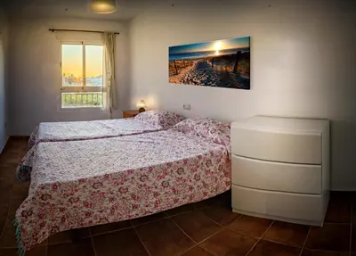 Cama o camas de una habitación en Apartamento 90 m2 en la mejor zona de Roquetas