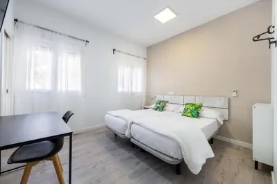 Cama o camas de una habitación en BF Rooms Almeria Centro