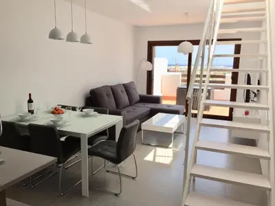 Zona de estar de Apartment Platano