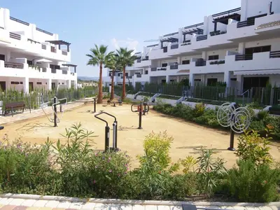 Jardín al aire libre en Apartment Platano