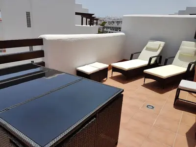 Zona de estar de Apartment Platano