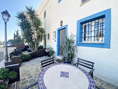 Jardín al aire libre en Las Casitas de la Playa