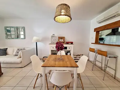 Zona de estar de Las Casitas de la Playa