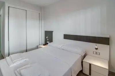 Cama o camas de una habitación en Mora