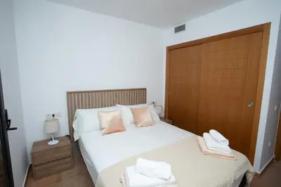 Cama o camas de una habitación en Casa del Mar