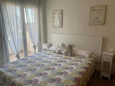 Cama o camas de una habitación en Cabo de Gata Oasis Retamar II