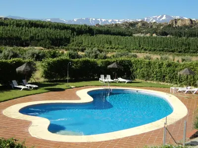 Vista general de una montaña o vista desde la casa o chalet