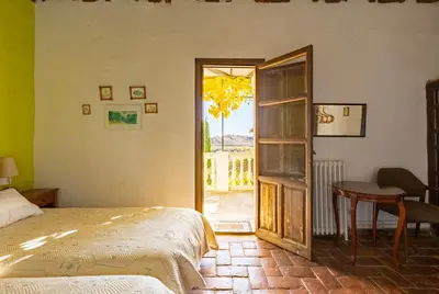 Cama o camas de una habitación en Almazara de Paulenca