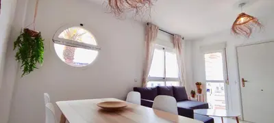 Zona de estar de Agua Marinas - Tu ático con Jacuzzi Privado!
