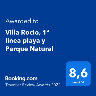 Certificado, premio, señal o documento que está expuesto en Villa Rocio, 1ª línea playa y Parque Natural - planta baja