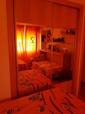 Cama o camas de una habitación en Apartamento frente al mar