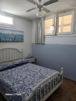 Cama o camas de una habitación en Villa Fresquita Cabo de Gata Almeria - 1ª línea playa y de Parque Natural - pl semisotano