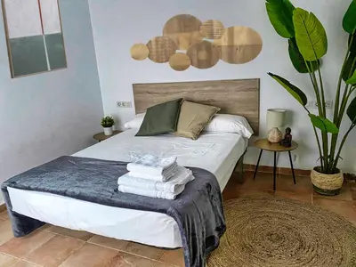 Cama o camas de una habitación en Casa Indalo - Resort Macenas Mojacar