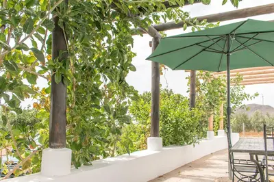 Jardín al aire libre en VILLA AURORA NÍJAR Parque Natural Cabo Gata
