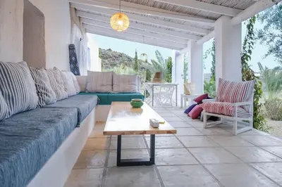 Zona de estar de Casa La Chumbera Blanca