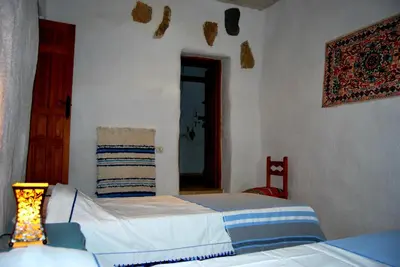 Cama o camas de una habitación en Cortijo Los Maximos
